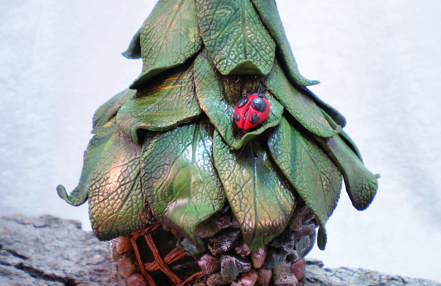 garden fairy house ladybug