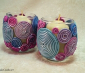 coiled clay candle holders