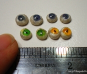 faux glass eyes out of polymer clay