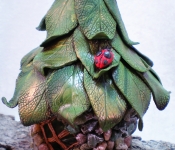 garden fairy house ladybug