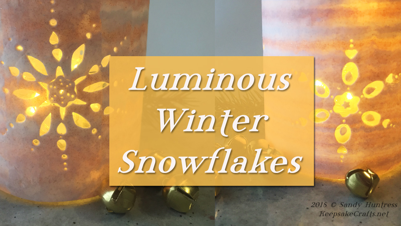 luminous winter snowflakes cover