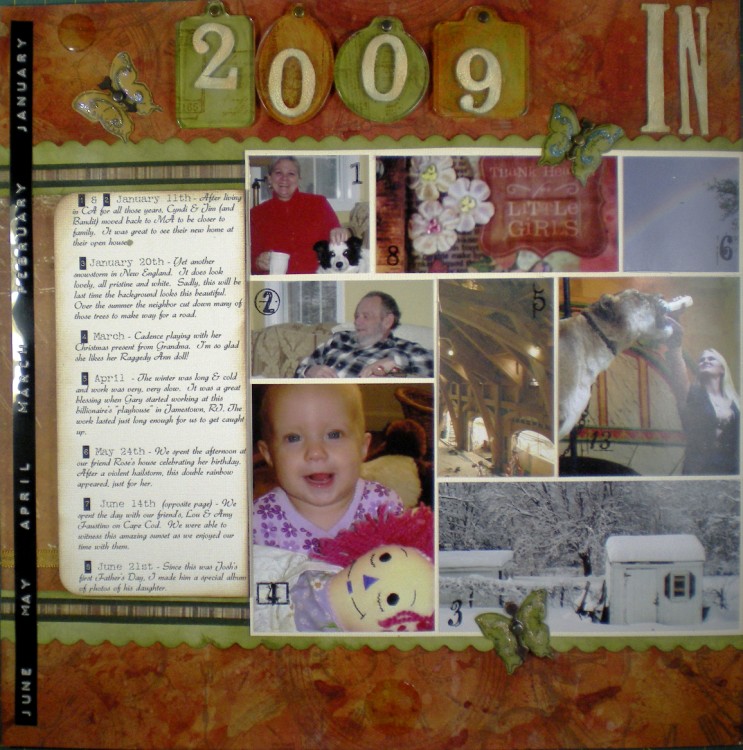 2009-year-in-review scrapbook page left