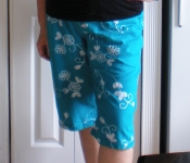 pants & tops blue embroidered linen & black