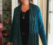teal reptile jacket