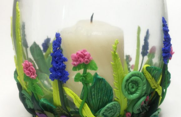 Wildflower Candle Holder Part 2-Polymer Clay Tutorial