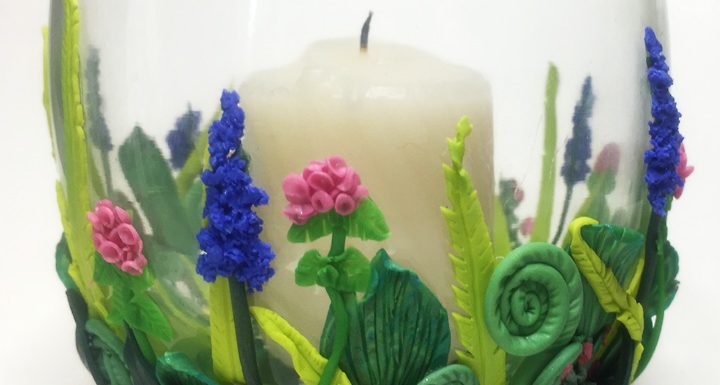 Wildflower Candle Holder Part 3-Polymer Clay Video Tutorial
