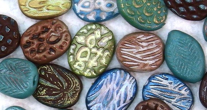 Textured Bead Tutorial and Surface Effect Experiments-Polymer Clay