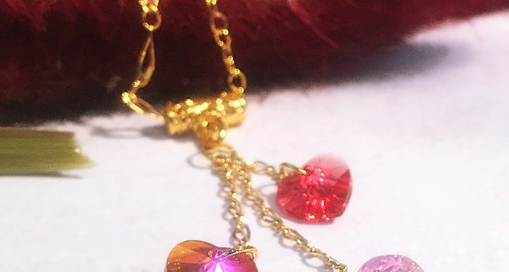 Precious Hearts Necklace-Swarovski Crystal and Gold Filled Findings Jewelry Tutorial