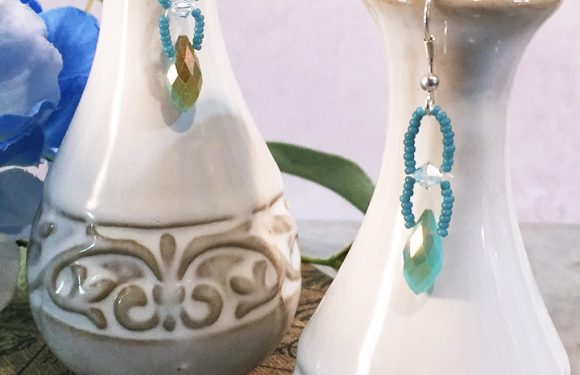 Beaded Briolette Earrings-Seed Bead & Crystal Drops Jewelry Tutorial