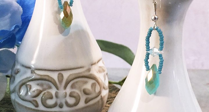 Beaded Briolette Earrings-Seed Bead & Crystal Drops Jewelry Tutorial