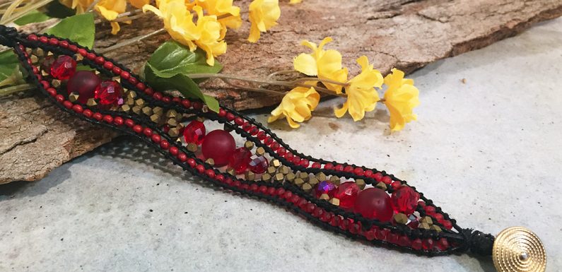 Crimson Waves Bracelet-Chan Luu Style Beaded Jewelry-Beading Tutorial