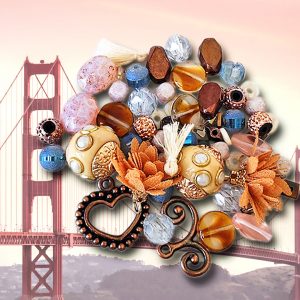 beads and jewelry findings in a kit called "Golden Gate" by softflex company