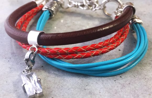 DIY Customized Leather Charm Bracelet-Jewelry Tutorial