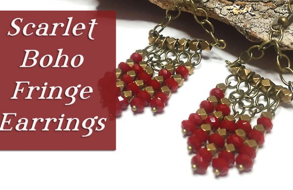 Scarlet Boho Fringe Earrings