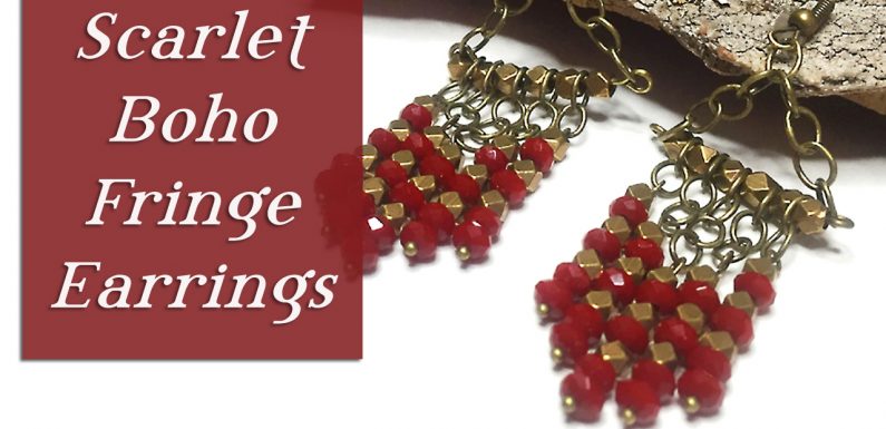 Scarlet Boho Fringe Earrings