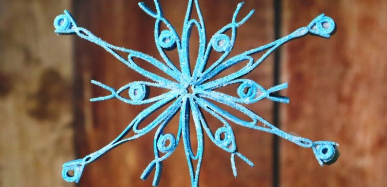 Quilled Polymer Clay Snowflakes